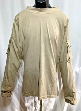 Voodoo Tactical Combat Shirt Mens XL Tan Long Sleeve Pocket Ripstop Military